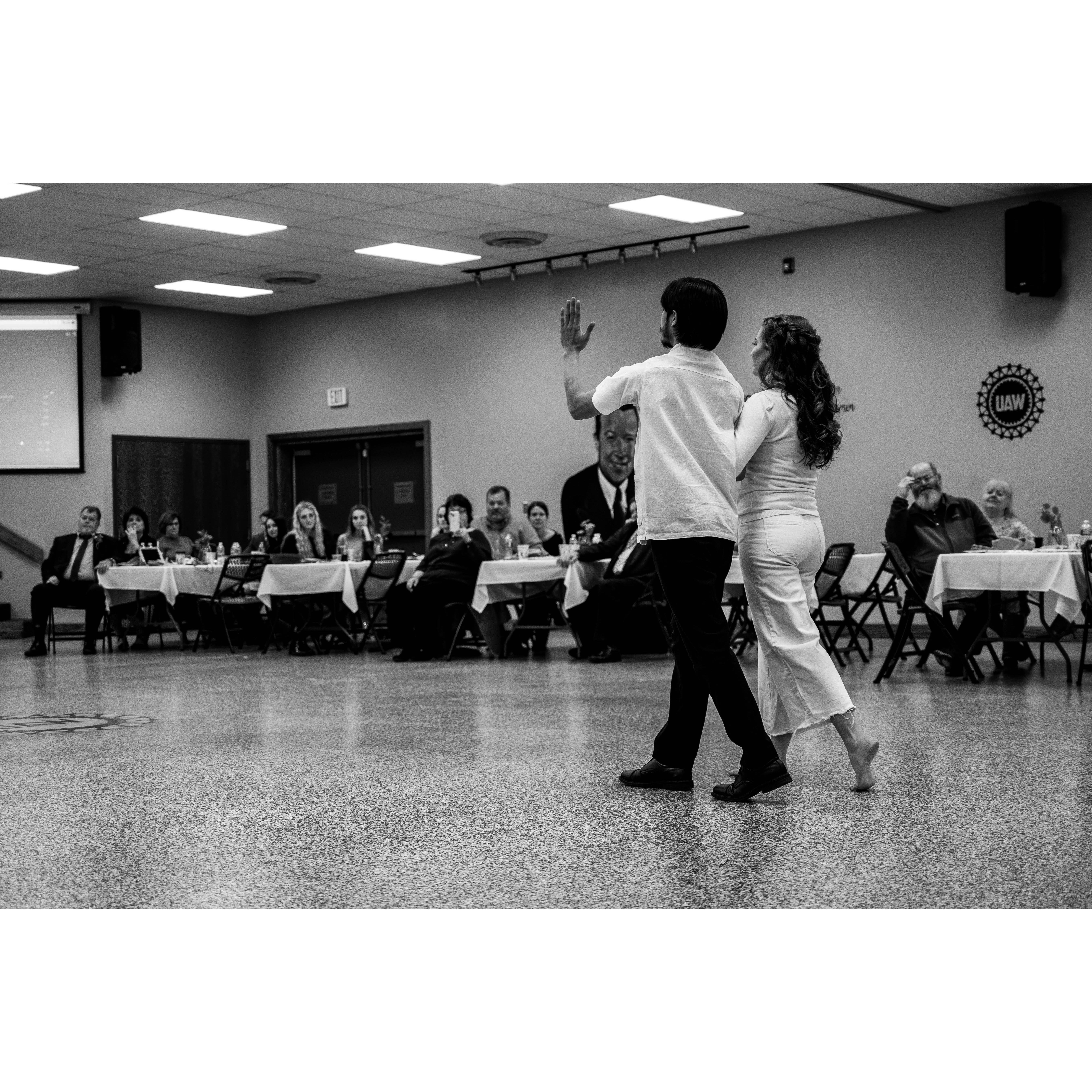 Prophetically dancing at Rebecca joy's sister's wedding!
