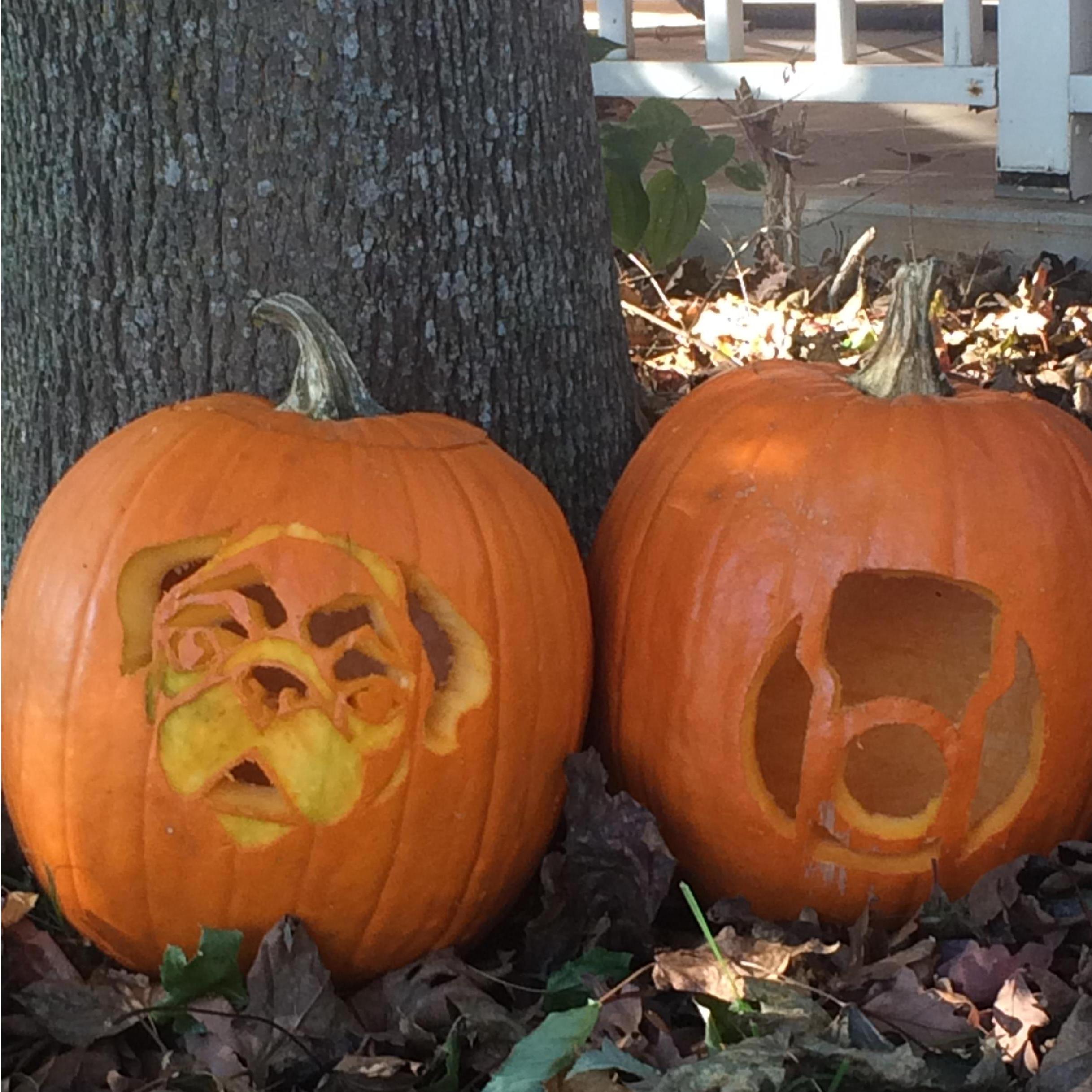 First pumpkin carving