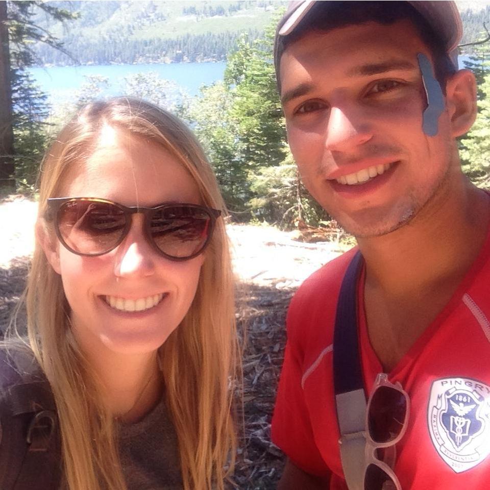We went mountain biking in Tahoe for our one year anniversary. It didn't go that well for Matt.