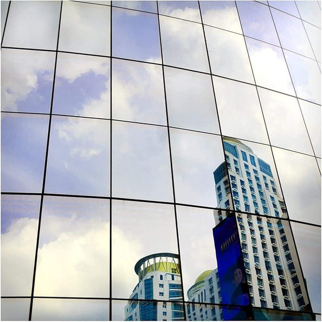 BDF S05 Window Film Daytime Privacy and Heat Control Mirror Silver 5 (Very Dark) - 48in X 12ft