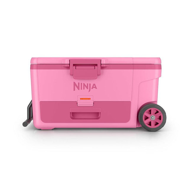 Ninja FrostVault | 65qt Wheeled Cooler with Cold Dry Zone | Integrated Fridge-Temp Dry Storage Drawer | Premium Heavy-Duty Insulated Cooler | Keeps Ice Cold for Days | Strawberry Rhubarb | FB265BP