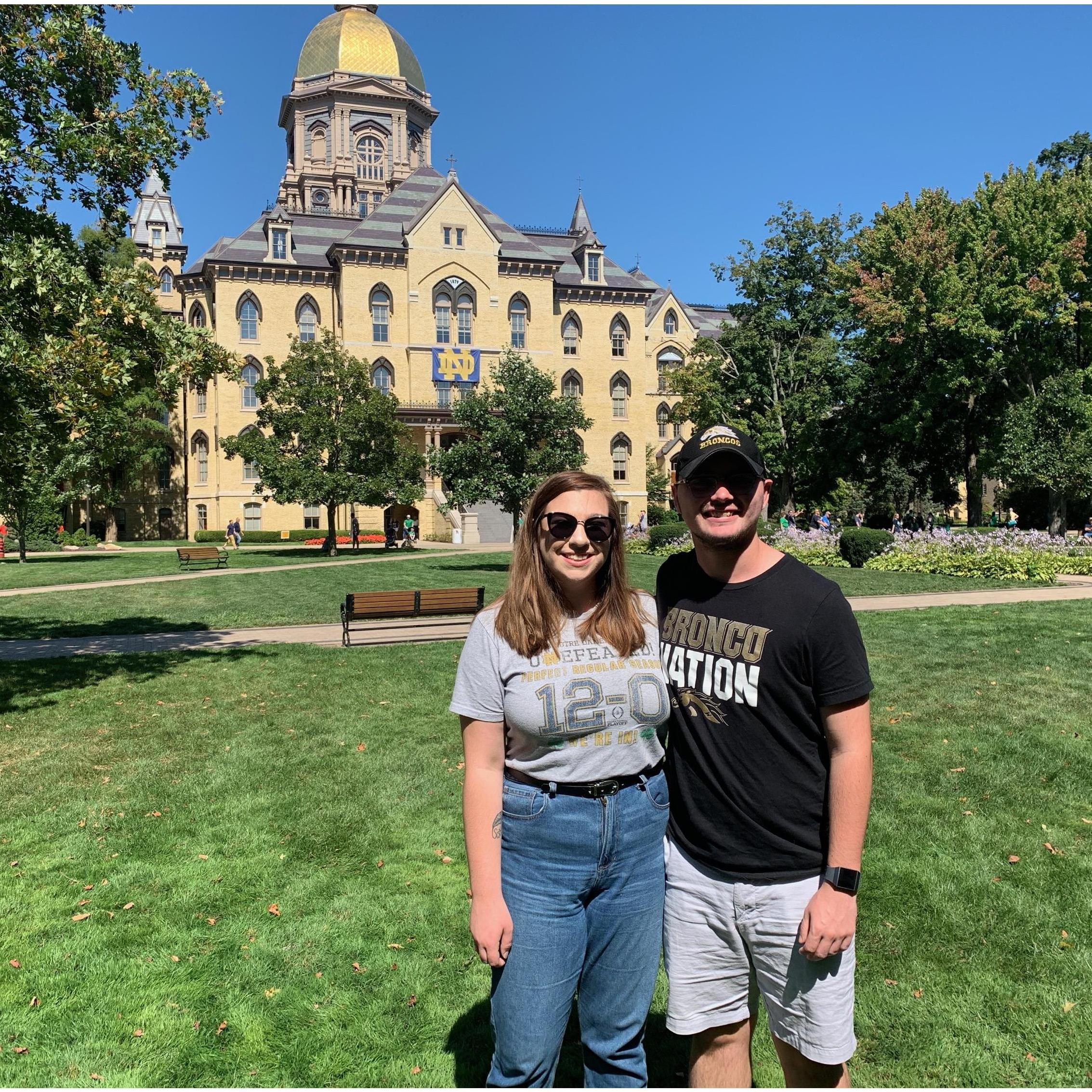 September 14th, 2019
Our first Notre Dame game! (Even though Joey hates ND)