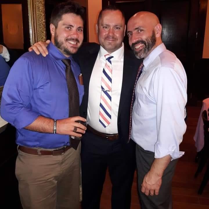 Patrick with groomsmen John and Tony