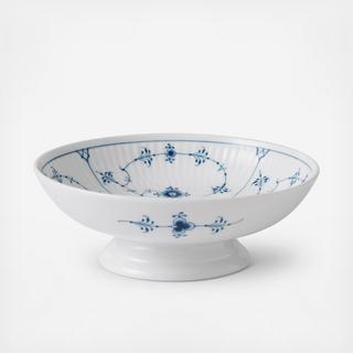 Blue Fluted Plain Small Footed Bowl