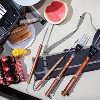 3-Piece BBQ Tote & Tool Set