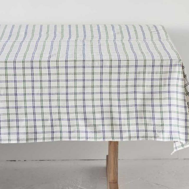 Heather Taylor Home Woven Tablecloth, Mayfair Plaid in Hunter