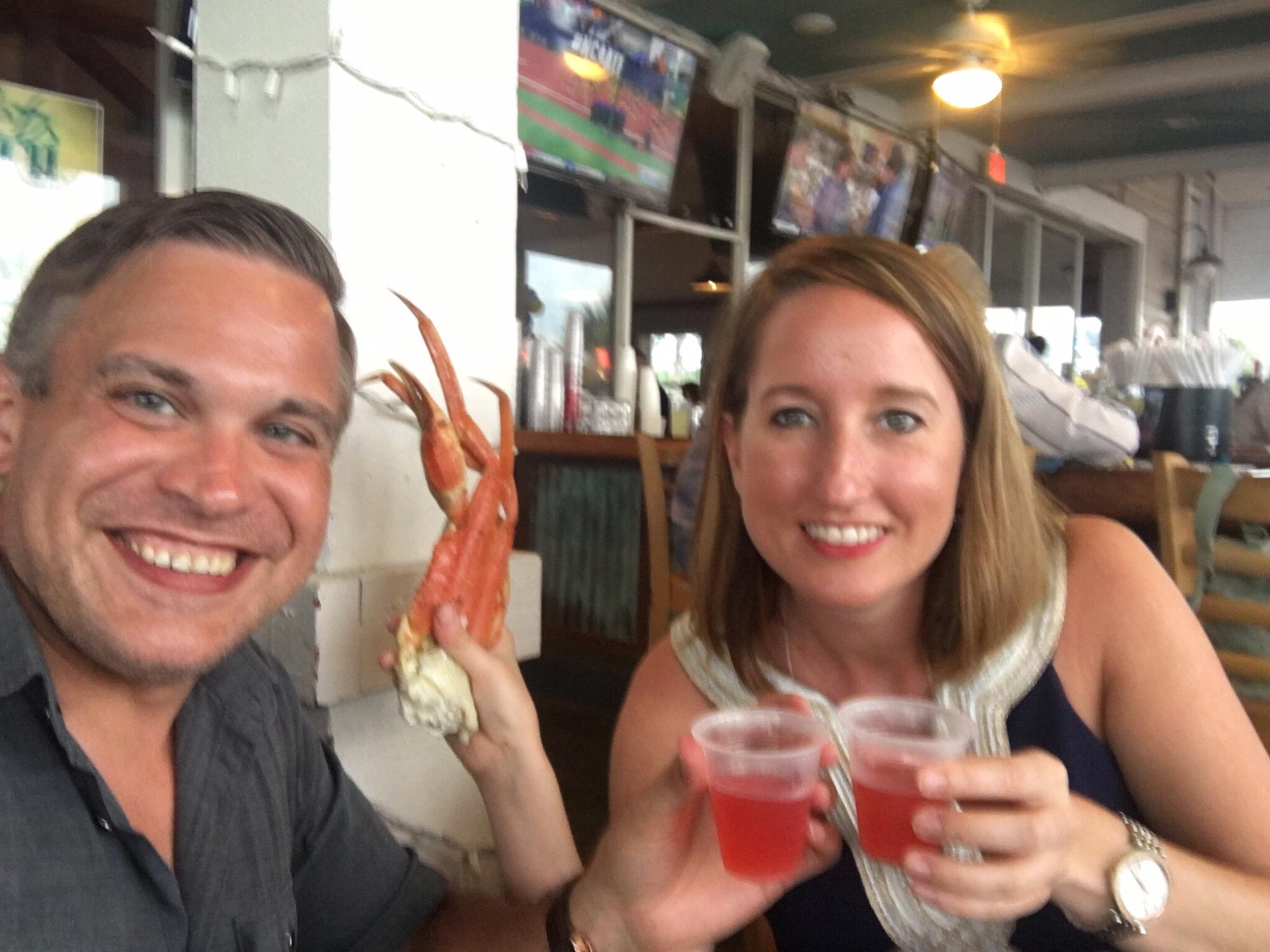 Daytona Beach summer vacation. We had to get a tutorial on how to eat the crab and it was so worth it! (2017)