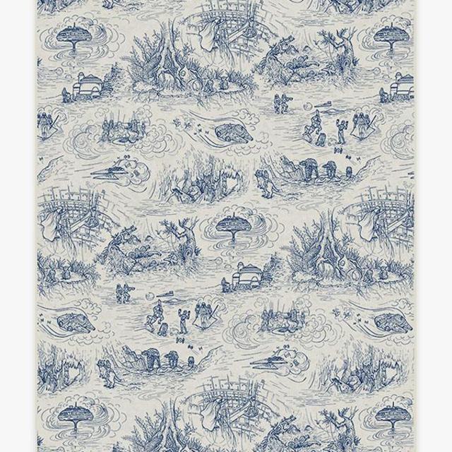 Star Wars Toile Blue Rug
