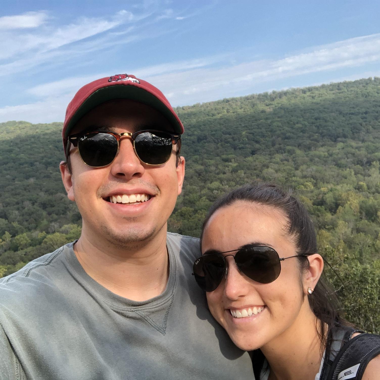 Ryan visiting Madi at Arkansas