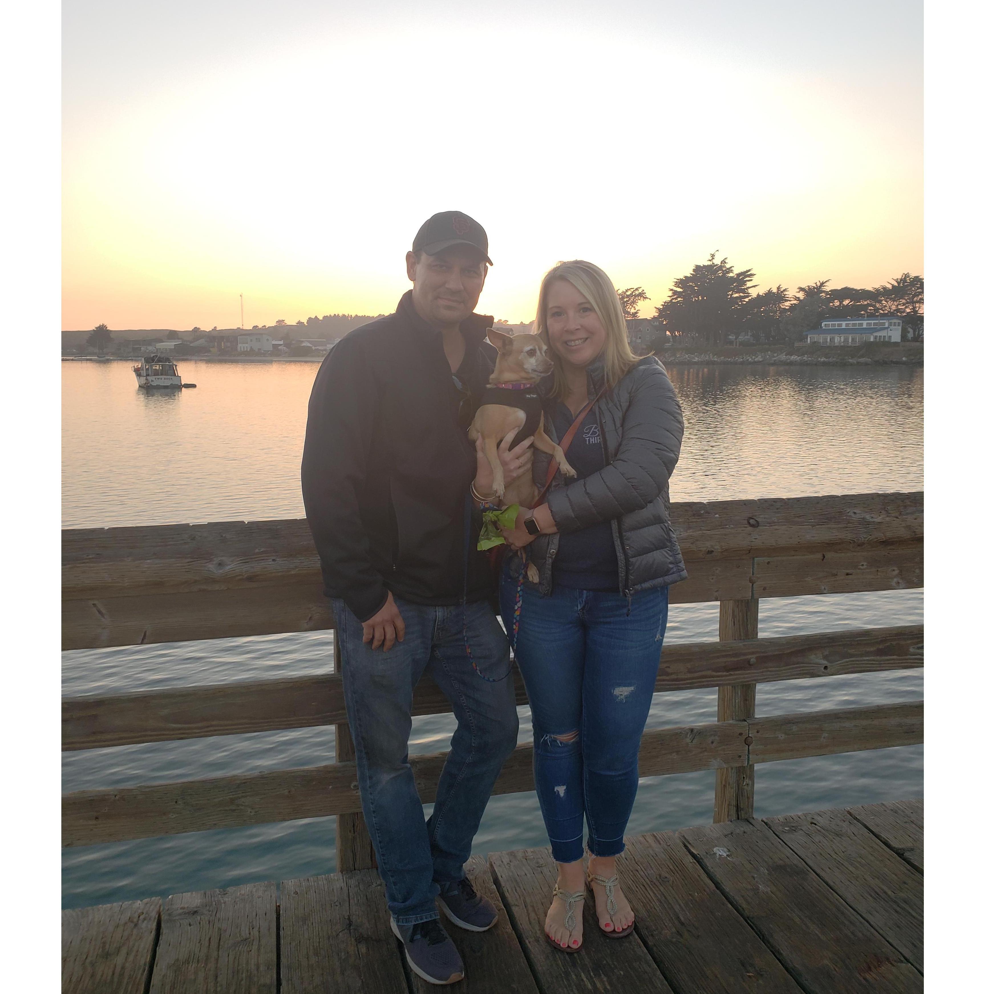 Half Moon Bay with our fur child, Daisy!