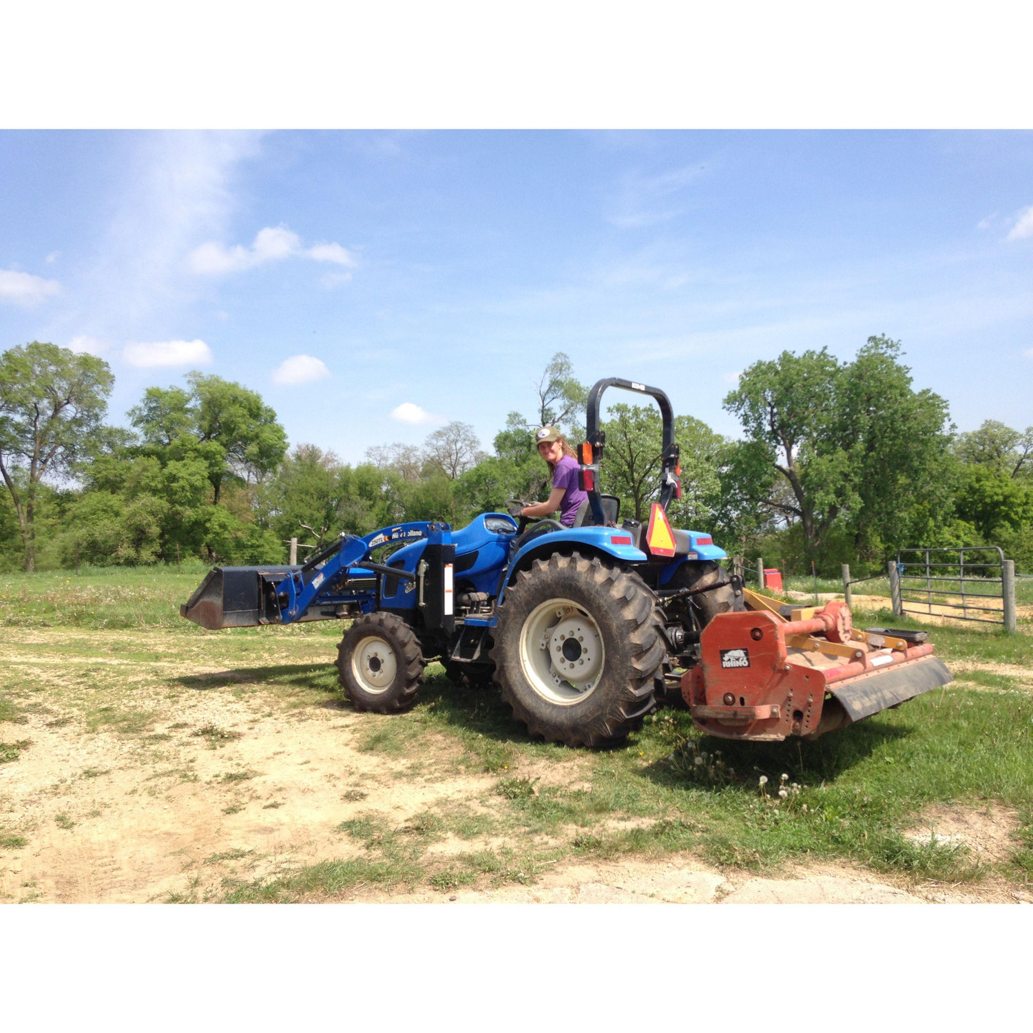 Ash on the tractor