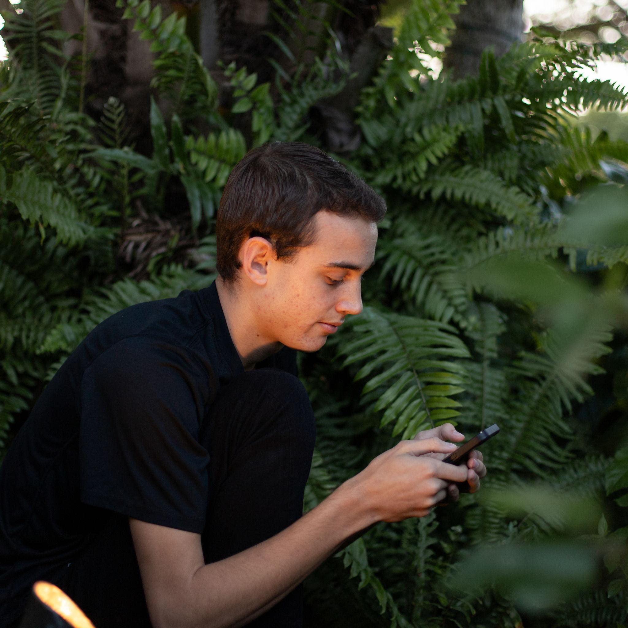 Luke in the bushes...