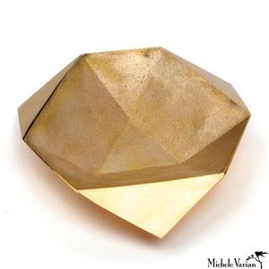 Brass Origami Bowl Large Gold