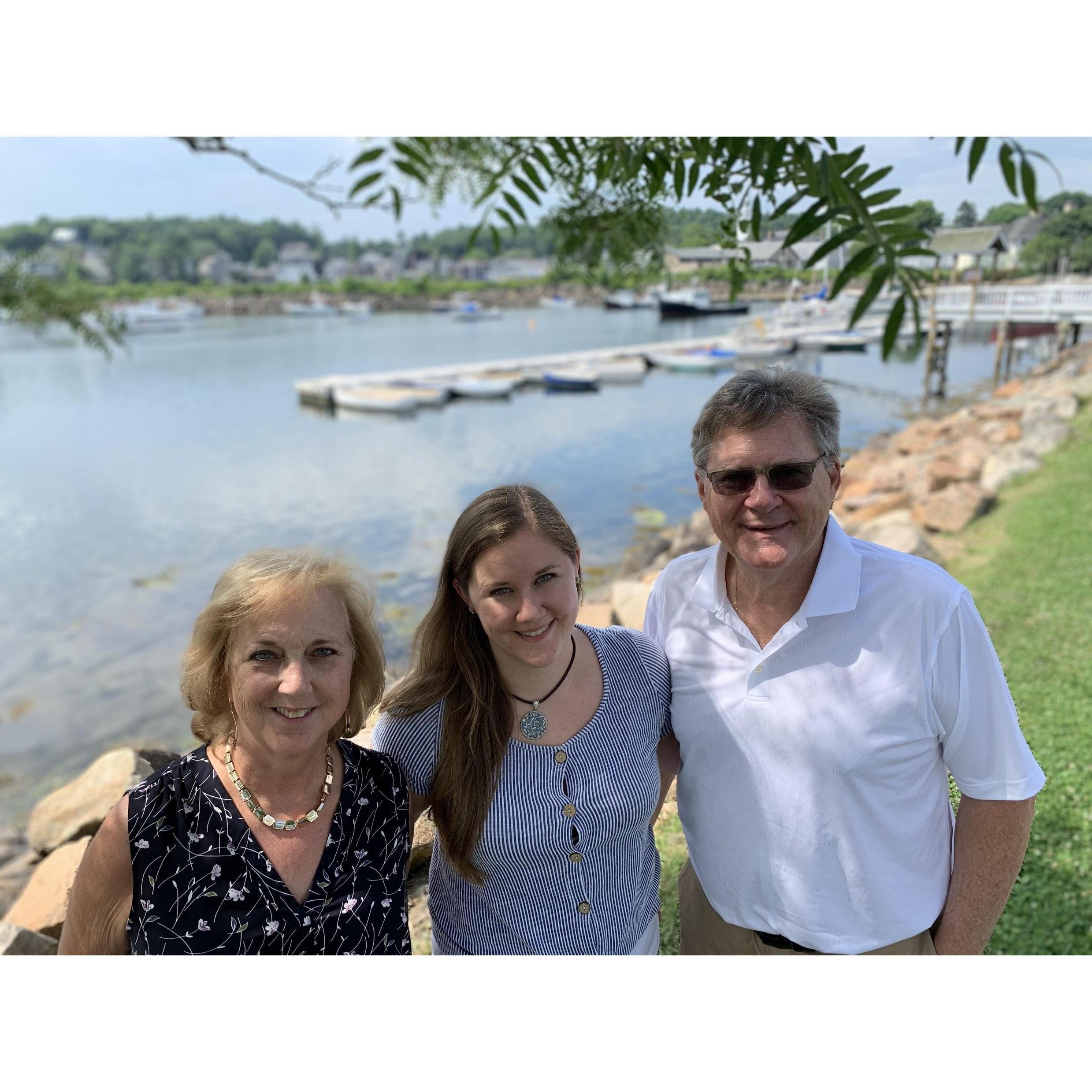 Lindsey with her parents on her birthday!