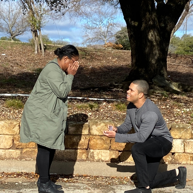 I said yes ! On January 1, 2021 Terry surprised me with the best question ever: "Will you marry me?"