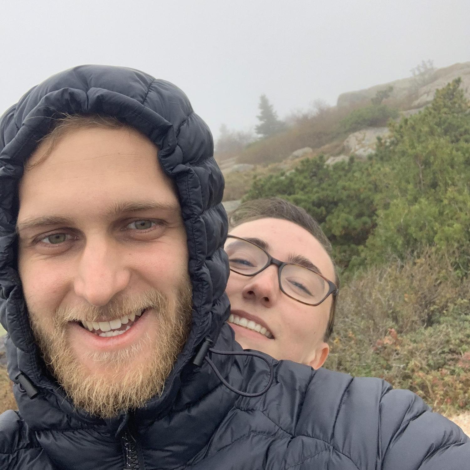 Enjoying the foggiest day in Maine possible.