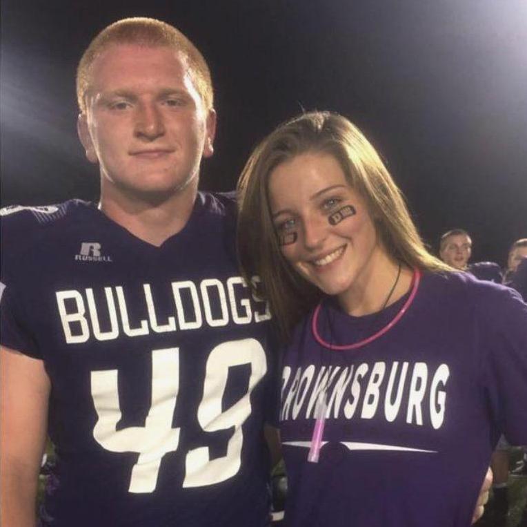 Brownsburg football games cheering on #49