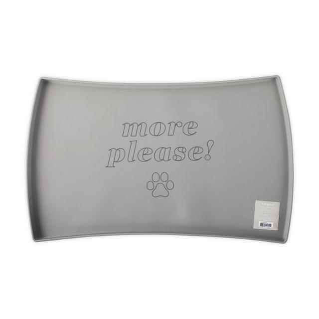 Fringe Studio™ "More Please" Pet Mat in Grey