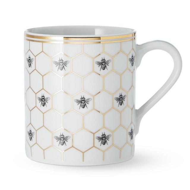 Honeycomb Mugs, Set of 4, Bee