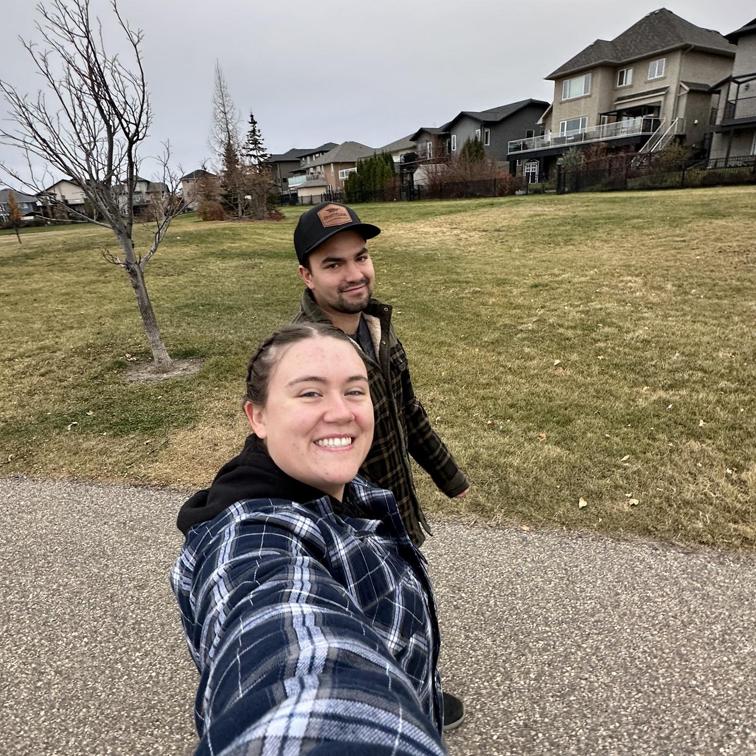 Always taking walking selfies. Fall 2024.
