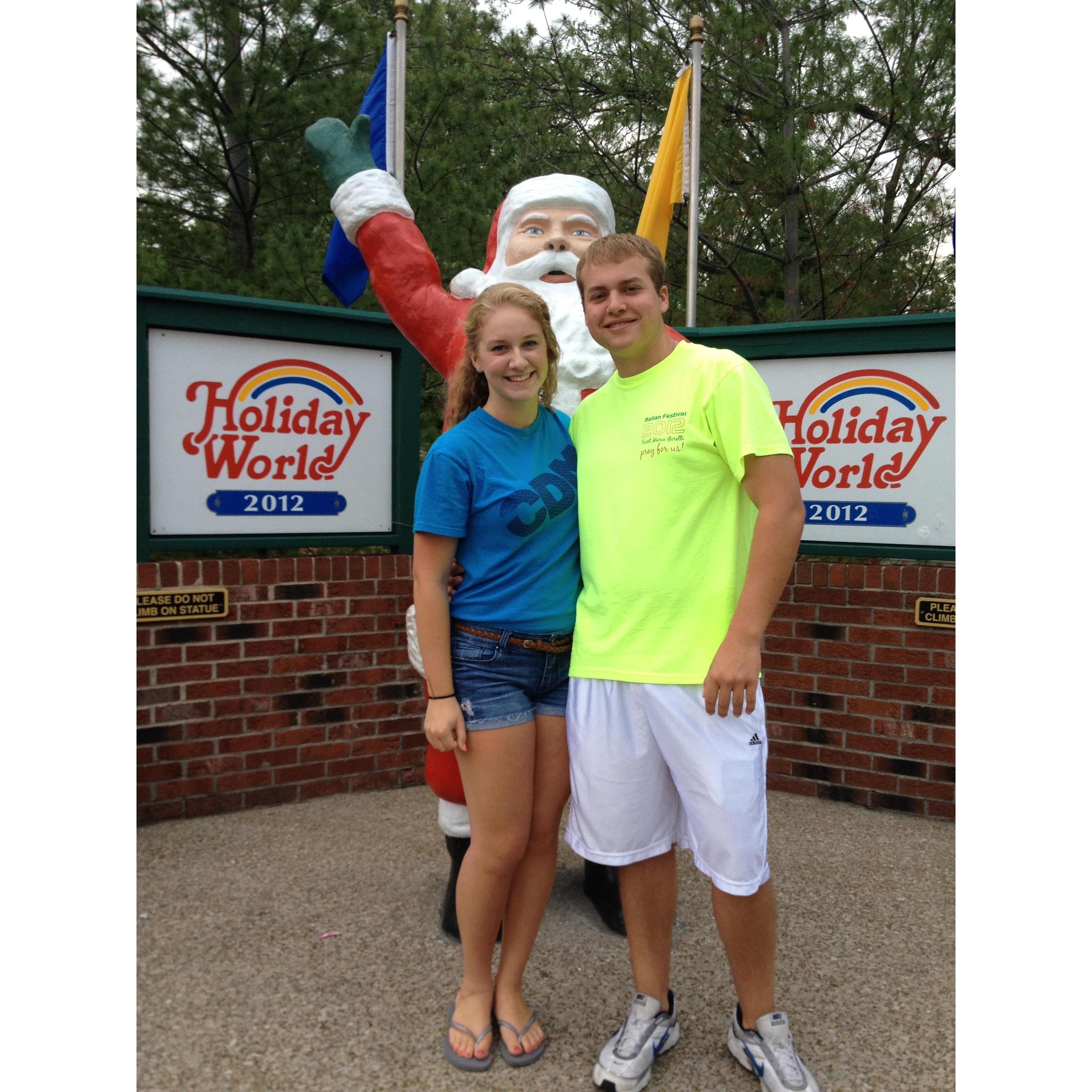 August 2012 - Stephen sporting his favorite color at Holiday World.