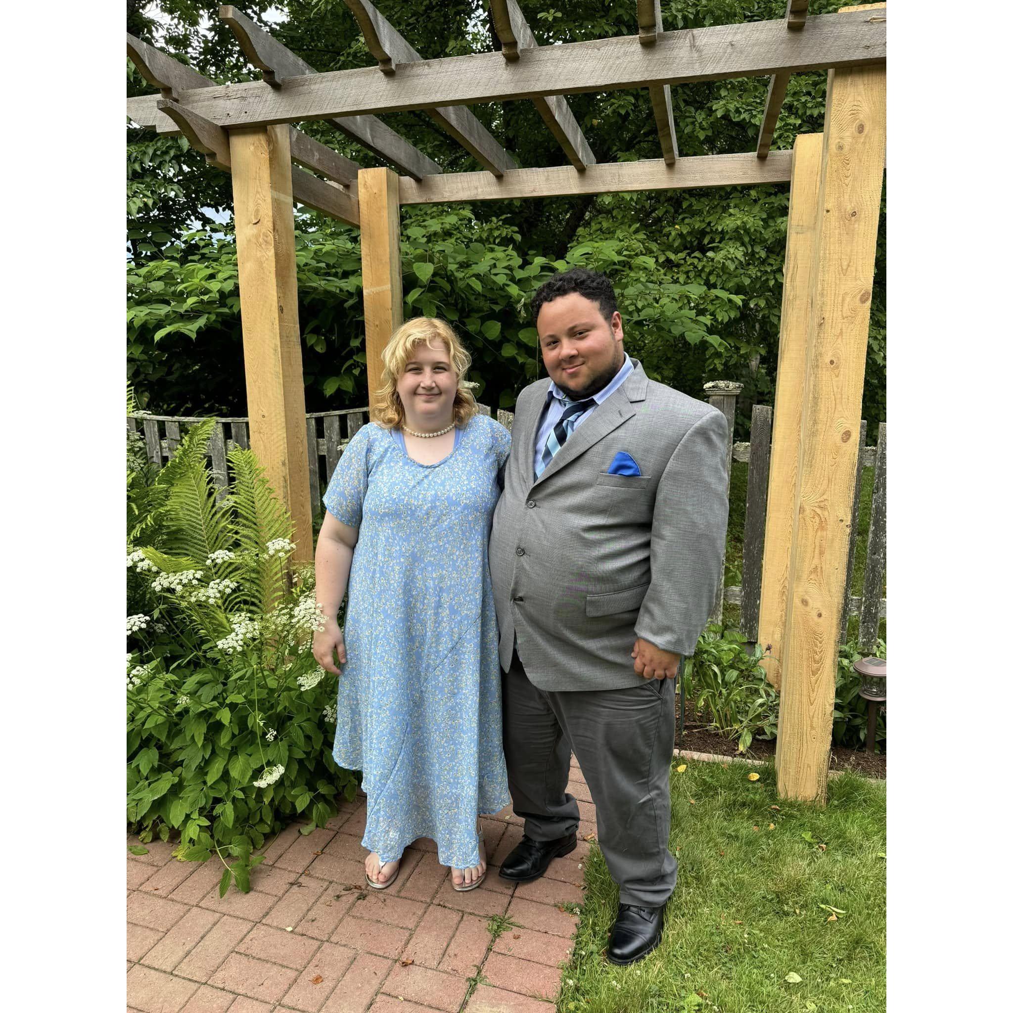 A joyful moment captured—Isaac and Madison enjoying a beautiful wedding together in June.