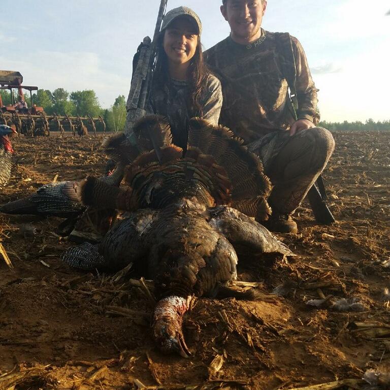 25 May 2018 -
Our first picture together. We went turkey hunting shortly after we started dating - Kali shot a nice bird and Ryan came home empty-handed.