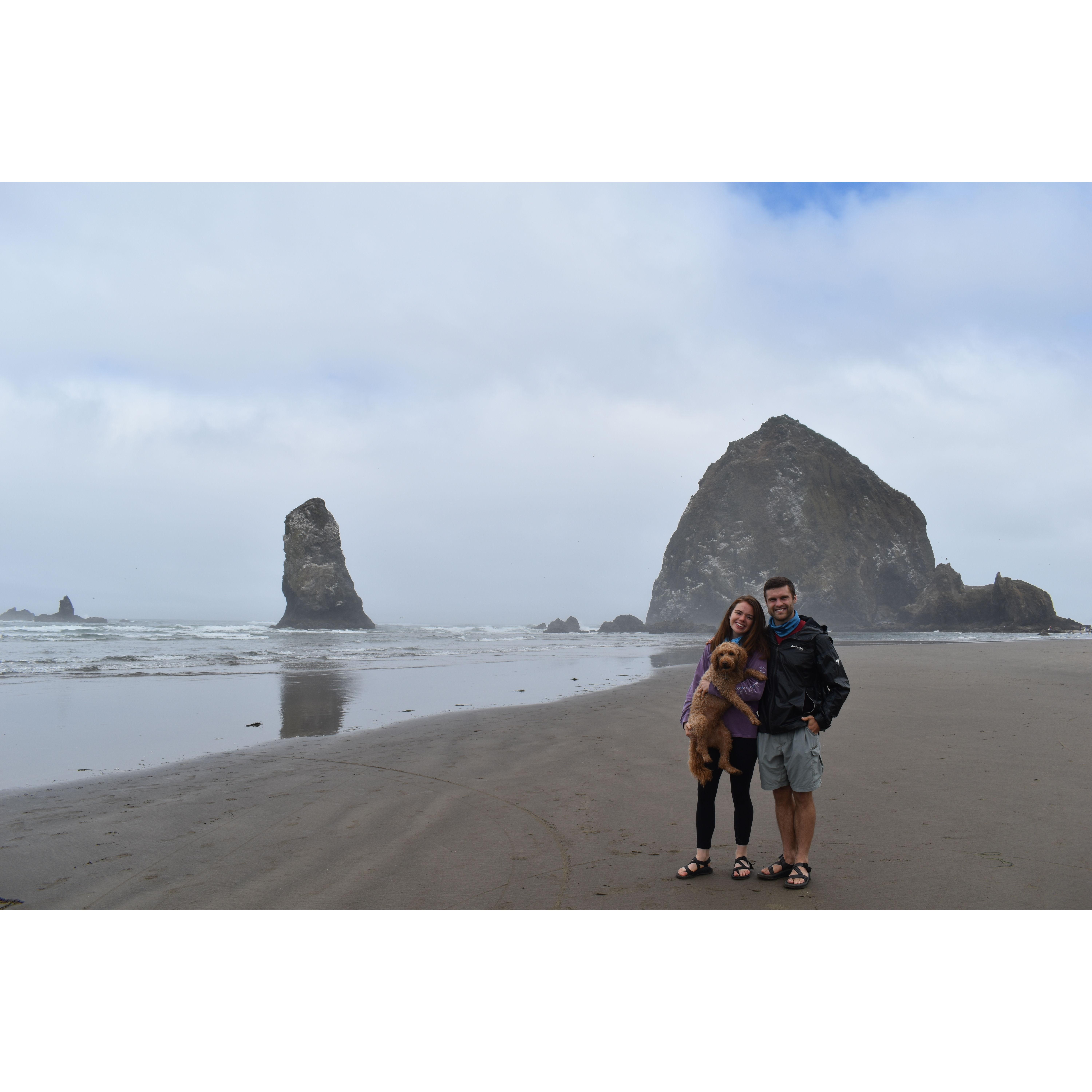 Cannon beach on the Oregon coast