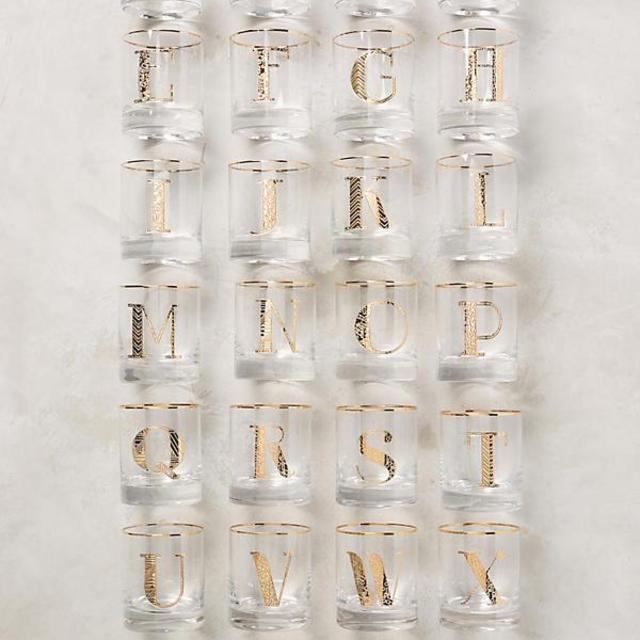 Gilded Monogram DOF Glass