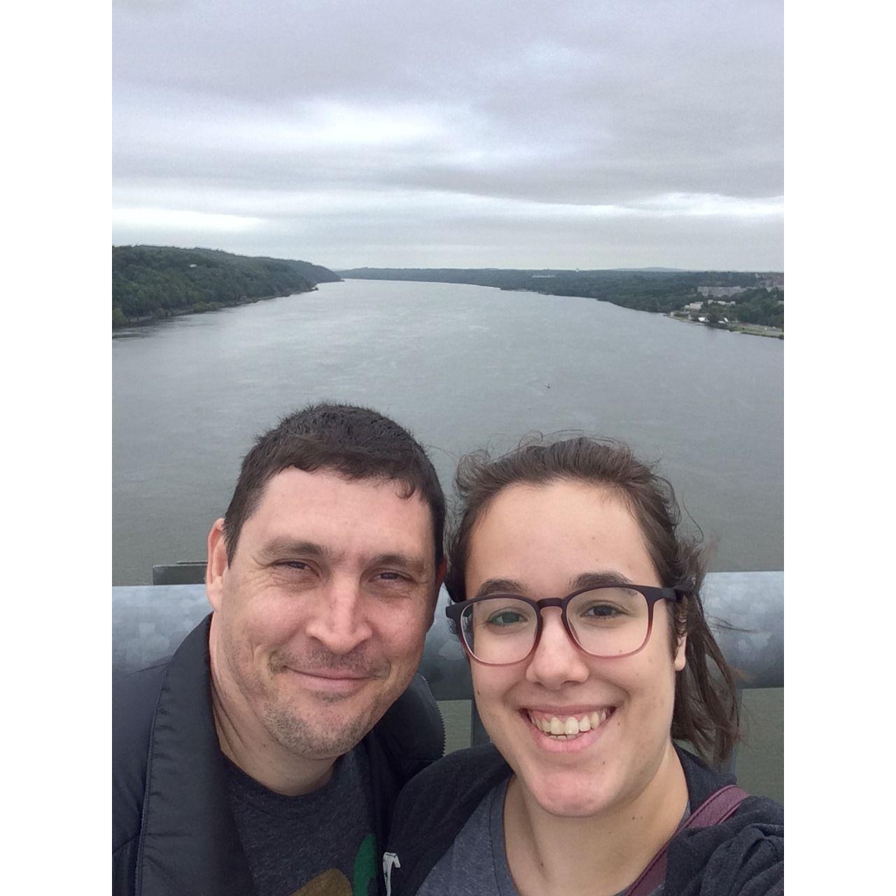 Enjoying the Walkway Over the Hudson, Poughkeepsie, NY