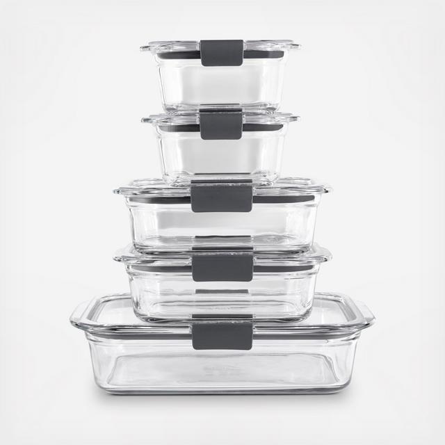 Brilliance Glass Food Storage Containers, 10-pieces