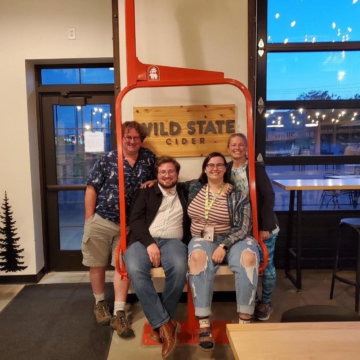 Us and Spencer's parents, Erik and Eileen, at a Wild State Cider in Duluth