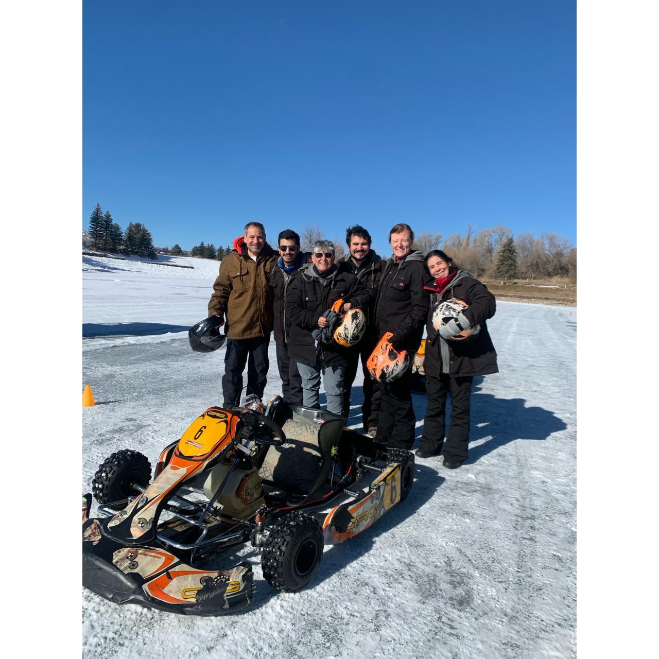 Ice karting with the fam