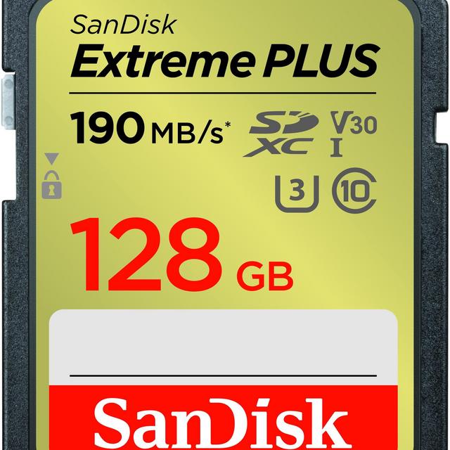 SanDisk - Extreme PLUS 128GB SDXC UHS-I Memory Card