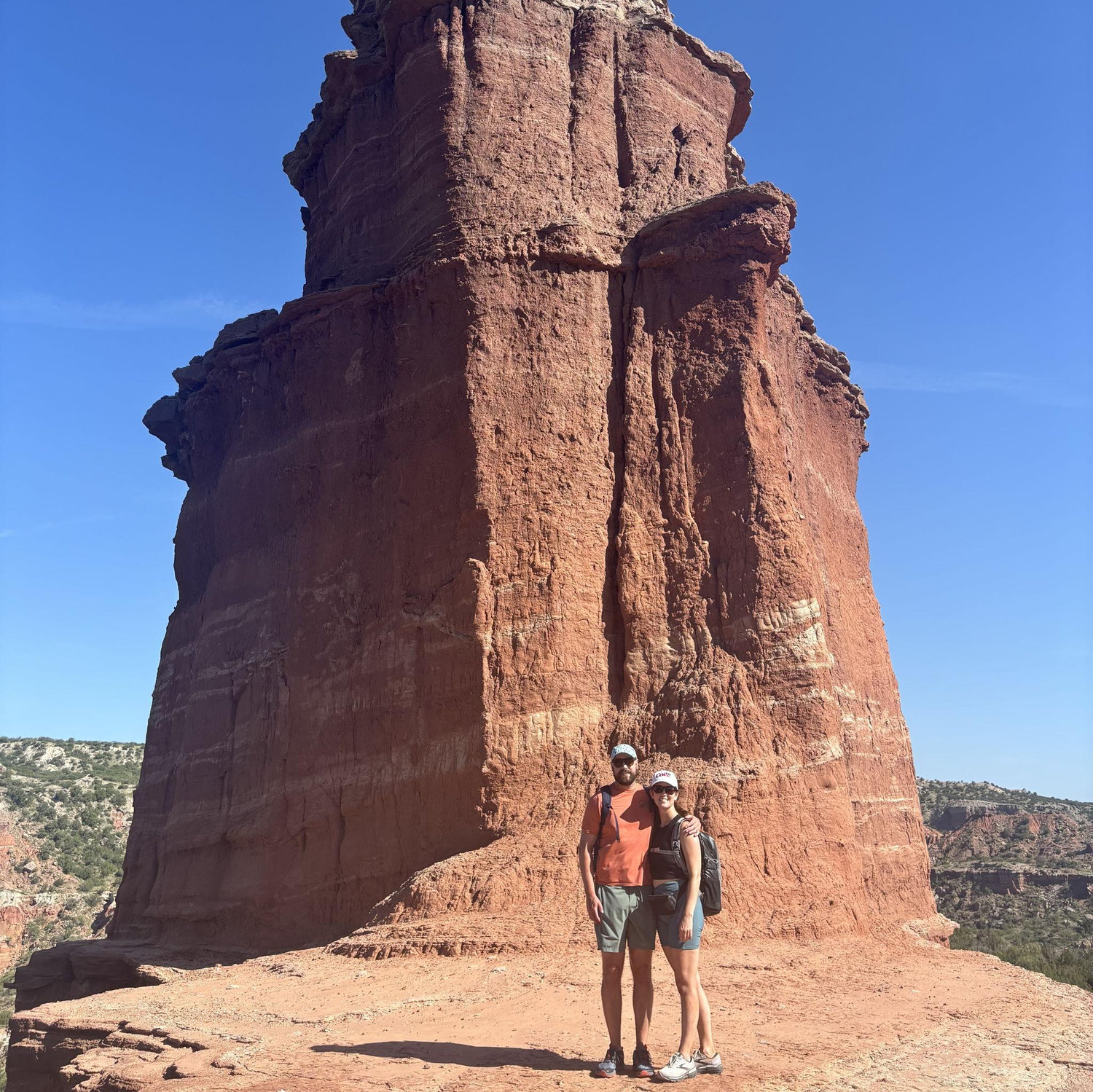 Josh & Libby hike Palo Duro Canyon.
