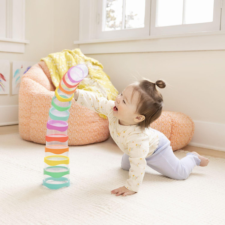Lovevery, Drip Drop 12-Piece Stacking Cup Set | Zola Baby