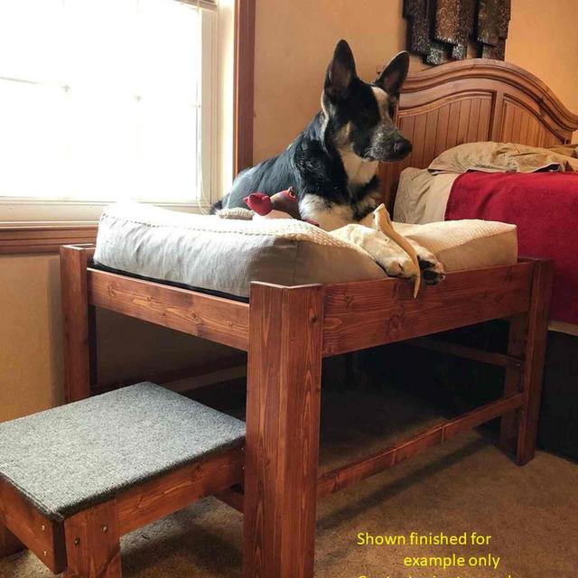 Unfinished Furniture- Wood Platform to Hold Your Dog Bed Cushion The "Sophie"-The ORIGINAL!! Elevated Dog Bed Furniture Platform