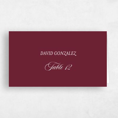 Wine, Red Wedding Place Card - Jessenia