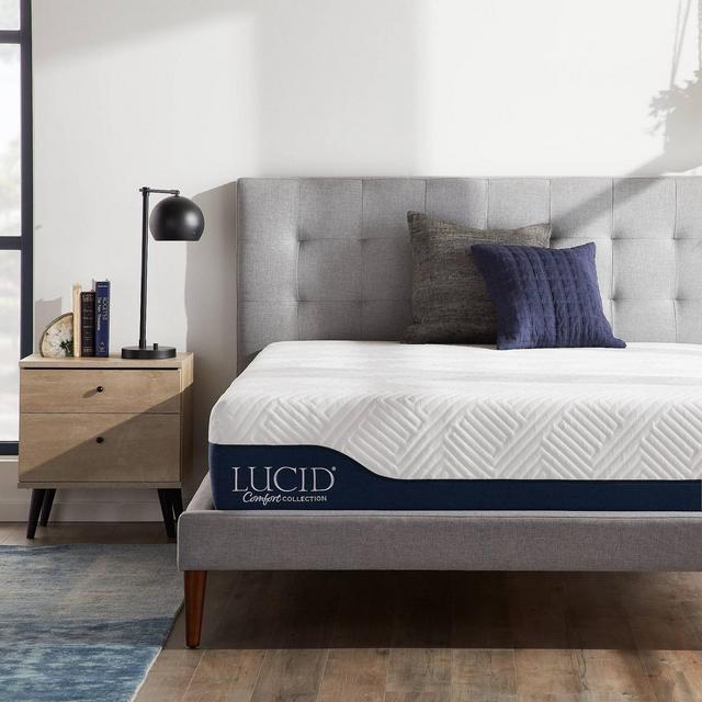 Queen Comfort Collection 12" Gel & Aloe Vera Hybrid Memory Foam Mattress - Lucid