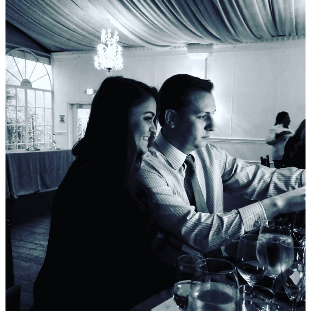 At our first wedding together