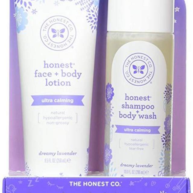 The Honest Company 2 Piece Dreamy Lavender Shampoo with Body Wash & Lotion Bundle
