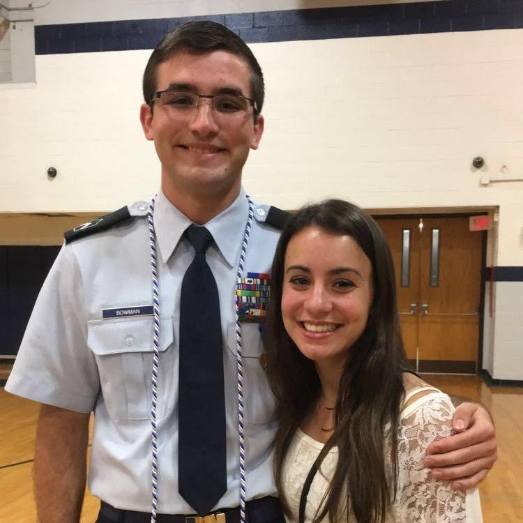 Erika at Evan’s ROTC ceremony