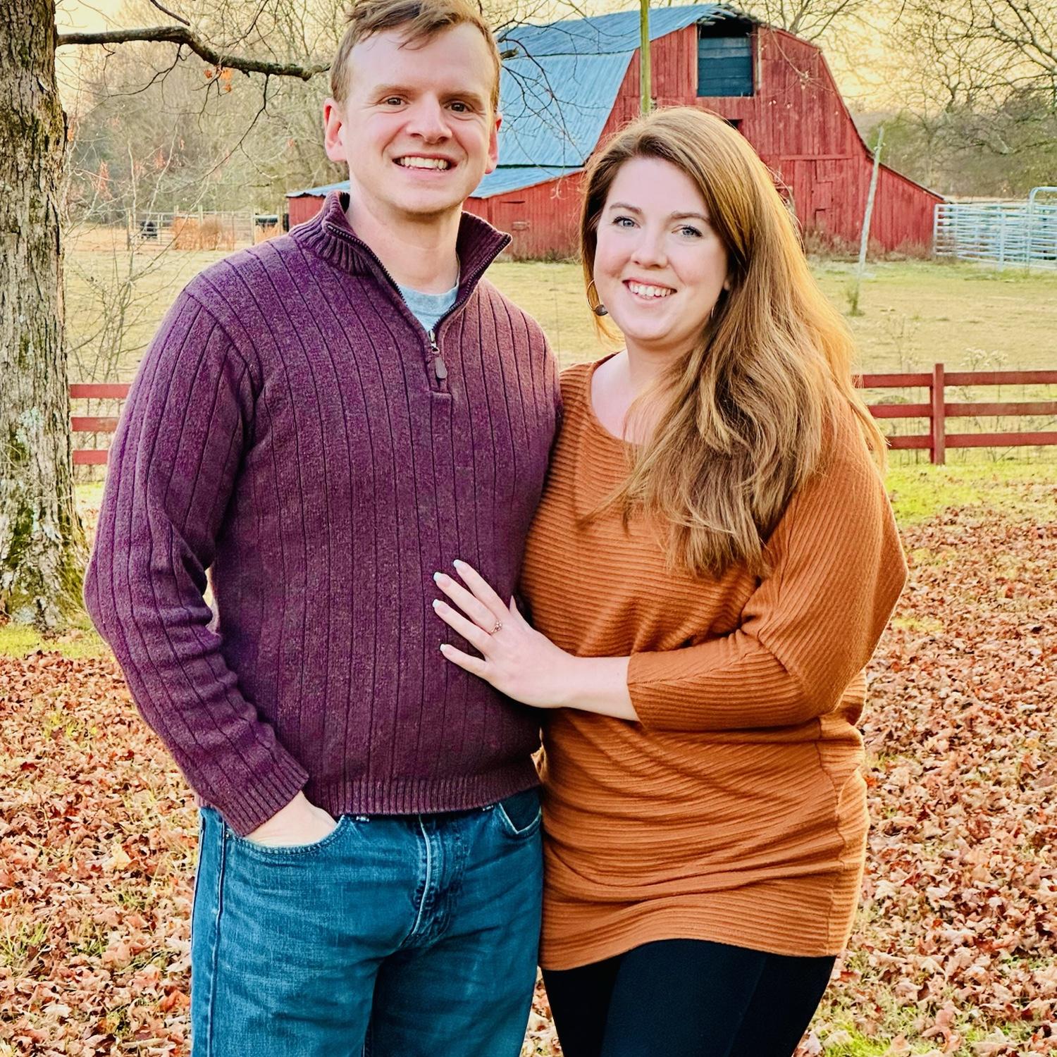 This was our first Thanksgiving together at the Caffey's farm.