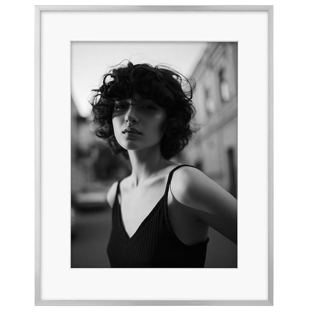 Egofine 16x20 Aluminum Picture Frame Display with Mat for 12x16 or 16x20 without Mat, Metal Poster Frame Covered by Plexiglass for Wall Mounting, 1 Pack, Silver