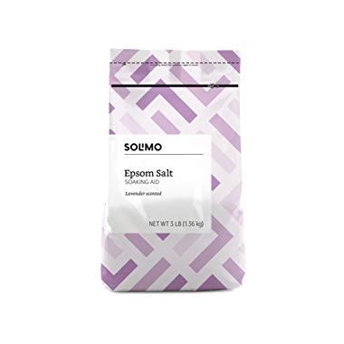 Amazon Brand - Solimo Epsom Salt Soaking Aid, Lavender Scented, 3 Pound
