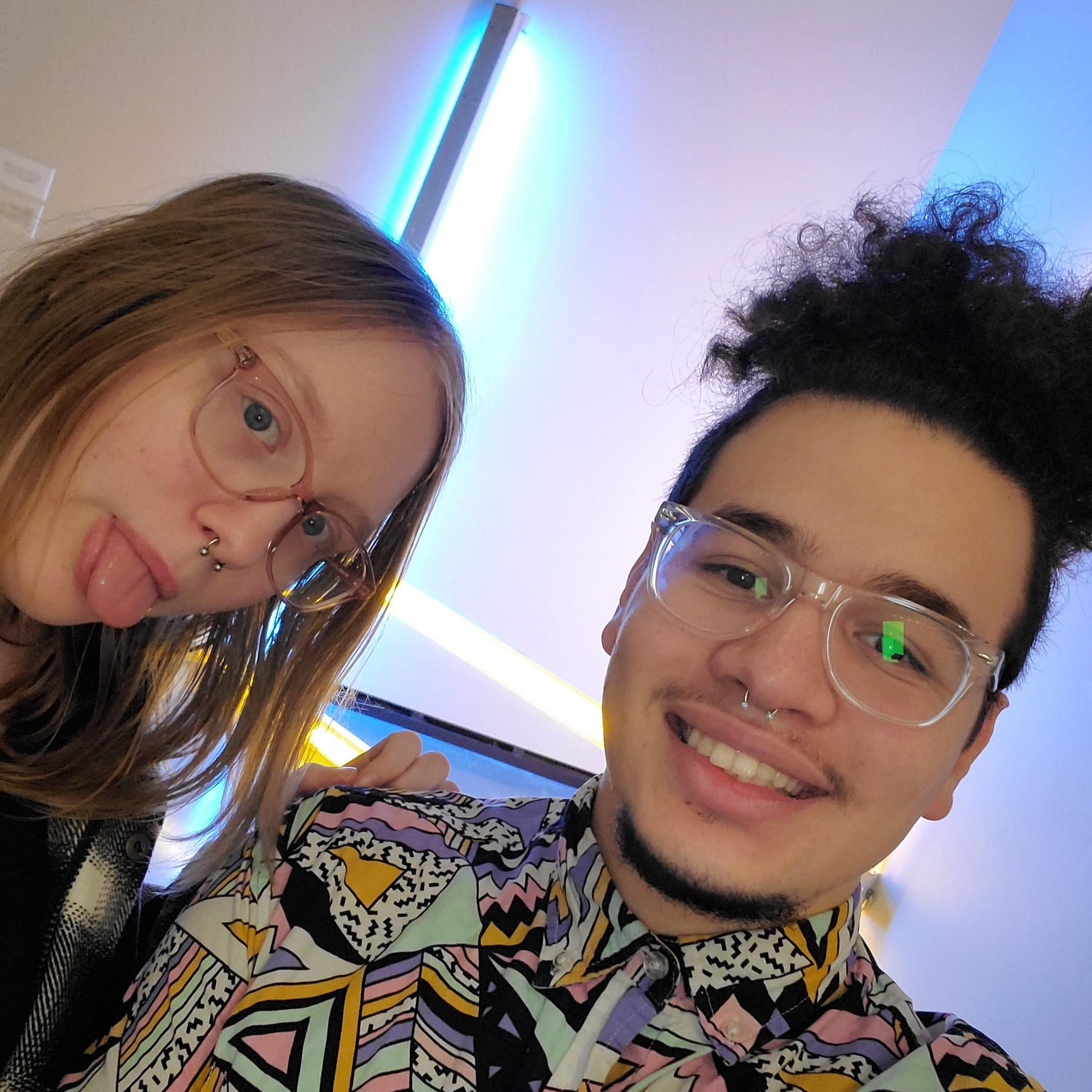 the day we got septum piercings together