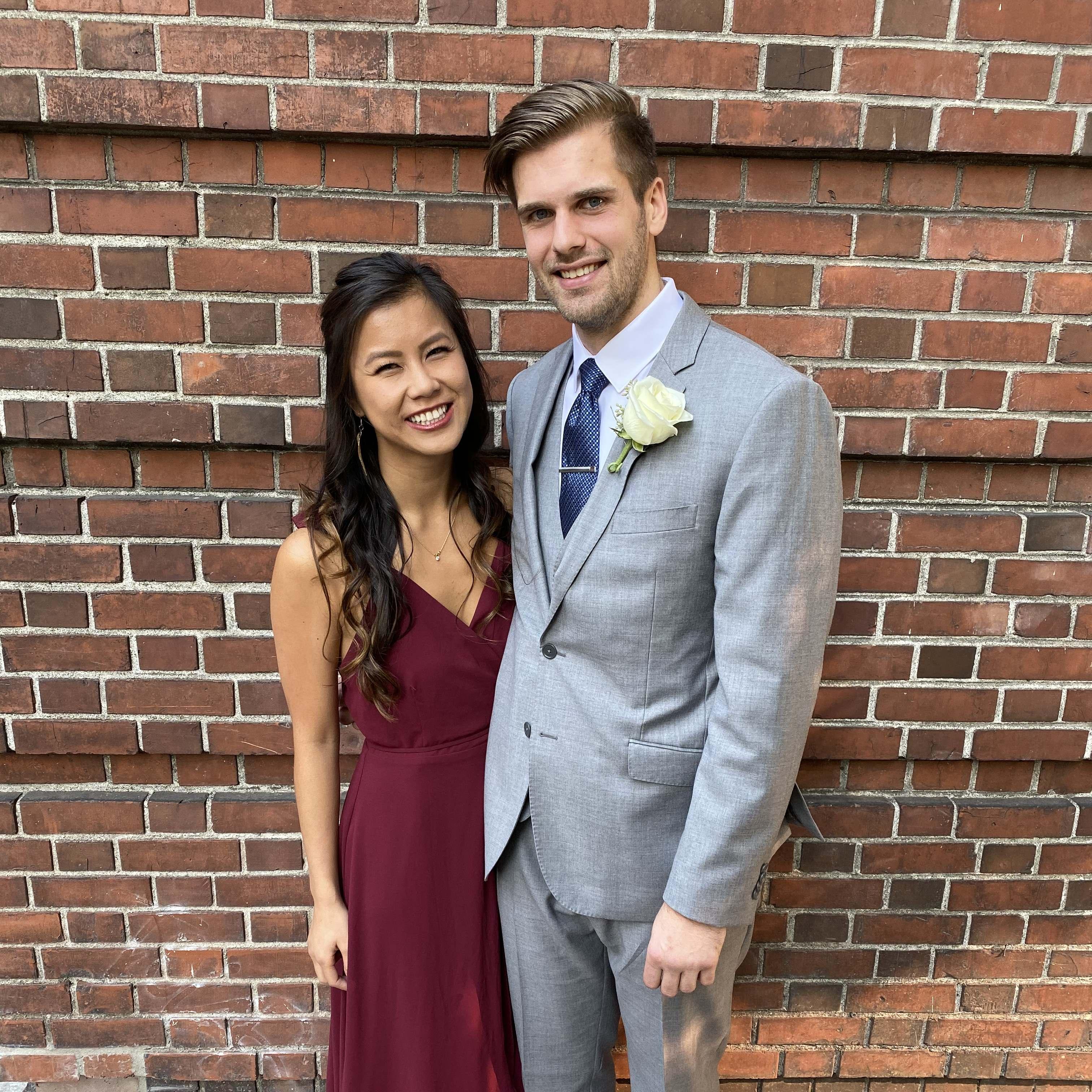 Dressed up to get down at Mary & Randy's wedding