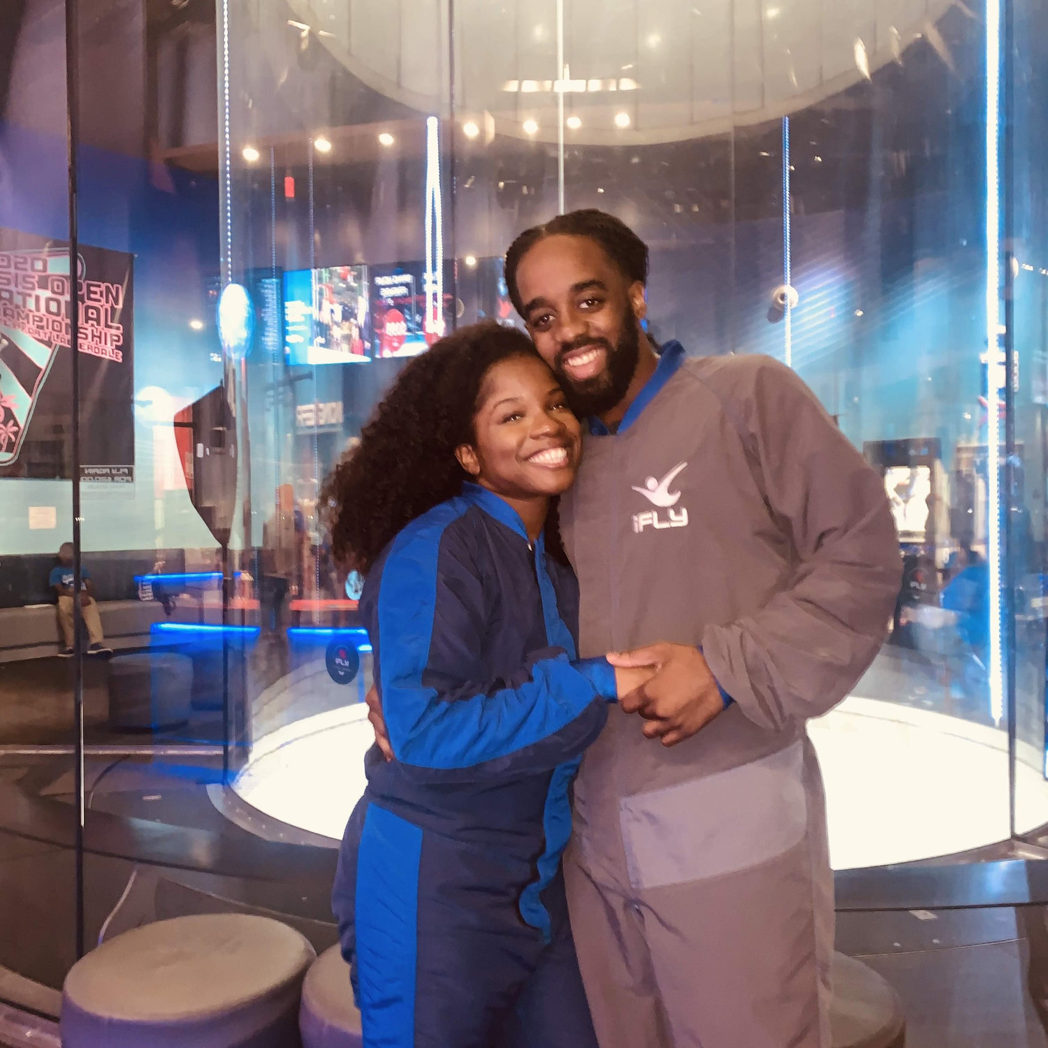 We went indoor sky diving