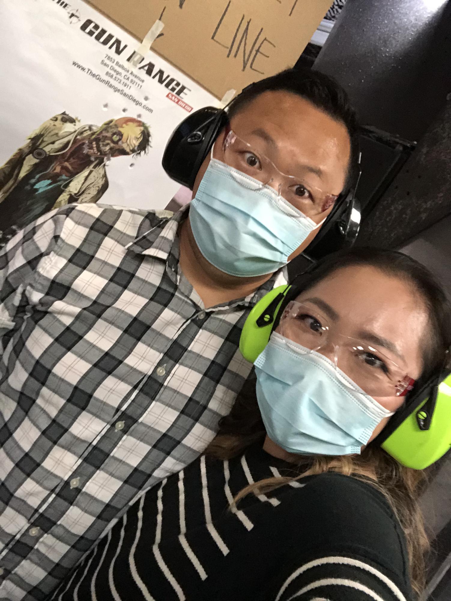 Zombies! Our first time at the gun range together!~