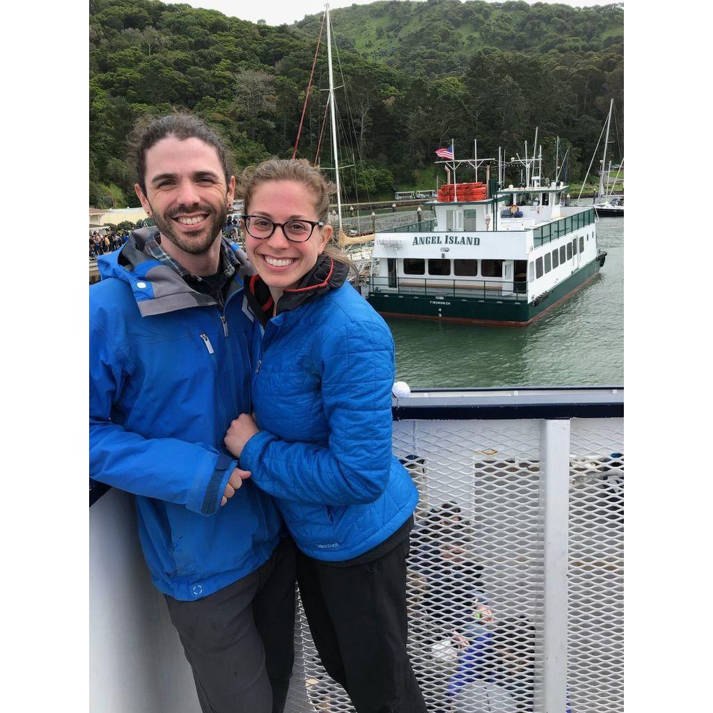 Our ferry ride after we got engaged!